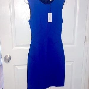 Derek Lam Spandex Dress, Royal blue front and black back, size 4